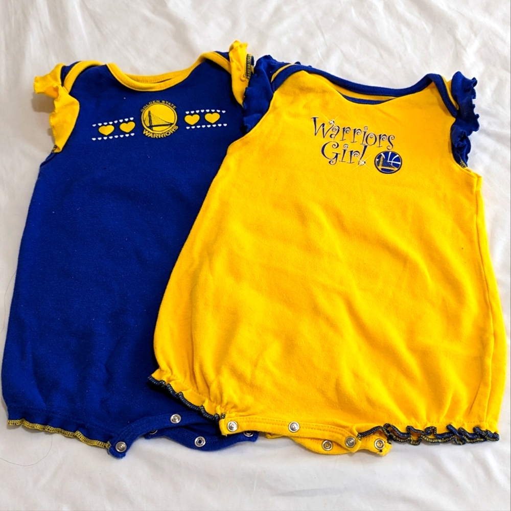 2pc: Warriors Size 24 month onesies - Too Cute!